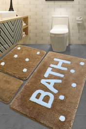 Mijölnir Juego de alfombras de baño de acrílico Multicolor (3 piezas)